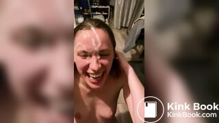 Dating App Girl Facialized