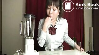 Japanese Girl Drinks Vomit Milkshake