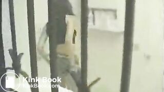 hot brunette puking in public restroom