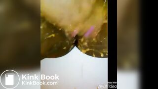 Yucky Princess gags and smears shit on tits