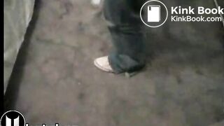 Slut masturbating in vomit