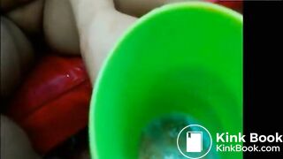 mentally retarded puke whore can't hold her pee