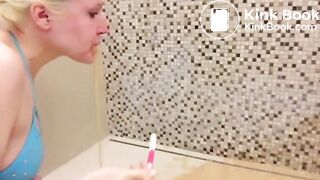 Bikini Girl pukes her guts up 1