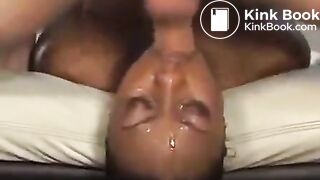 Black girl gives great gagging blowjob flv