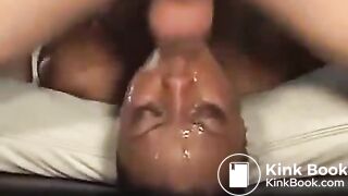 Black girl gives great gagging blowjob flv