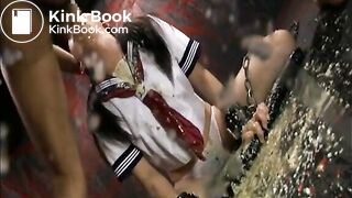 Japanese face fuck mega puke