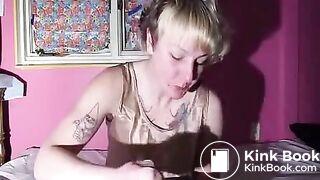 Bulimia Vomit and Food Poisoning - blonde girl puking pasta mp4