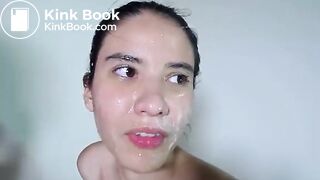 Lesbian girls puke in mouth on cam