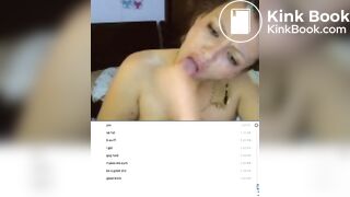 Nasty latin slave eats her shit and gags