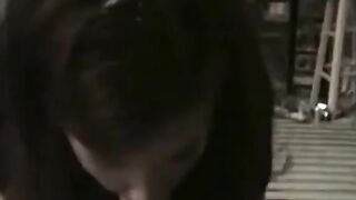 Caught off guard during blowjob