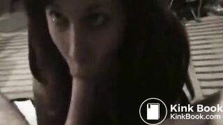 Caught off guard during blowjob