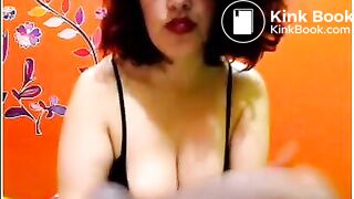 gagging and spit on big boobs