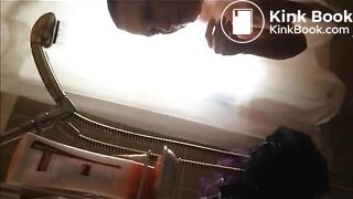 Girl puking in the shower