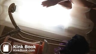 Girl puking in the shower