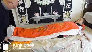 Hanged asian girl prepared