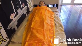 Hanged asian girl prepared