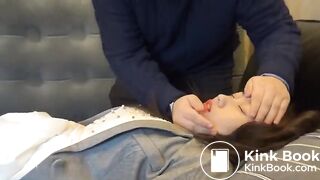 Hanged asian girl prepared