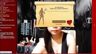 Cute asian slut eats shit vomit and pee on webcam