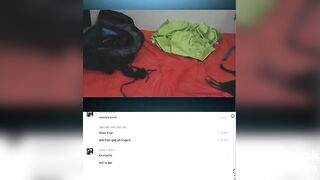 Latin slut vomits and slaps herself