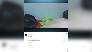 Latin slut vomits and slaps herself