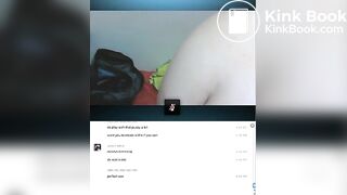 Latin slut vomits and slaps herself