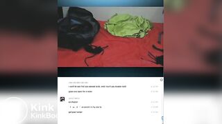 Latin slut vomits and slaps herself