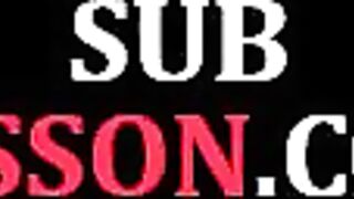 Whipped BDSM babe rough hairypussy fucked in threesome
