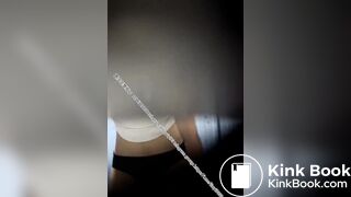 Beautiful women vomiting in the toilet