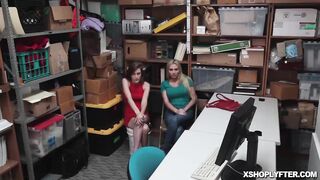 Shoplifters bends over and their pussies fucked doggy (Christie Stevens, Nina Nirvana)