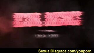 Tight rope bondage and sack on the head for submissive Lola Love