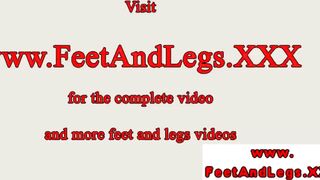 HOT LEGS AND FEET - Gabina foot fetish babe riding on cock