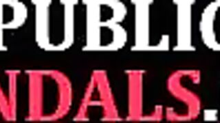 PUBLIC DISGRACE - BDSM anal slut rough used in front of voyeurs after whipping