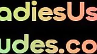 LADIES USE DUDES - CFNM dom babes pegging dude with strapon in 3some action