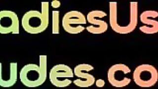 LADIES USE DUDES - Pegging babe fucks BFs asshole with strapon after handjob