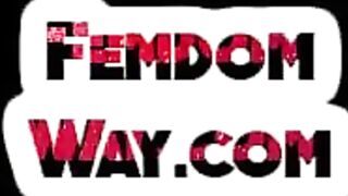 DIVINE BITCHES - Latex MILF femina dominates in 3some over male and female