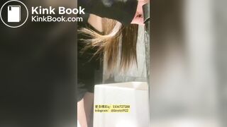 Beautiful college student taking selfies throwing up