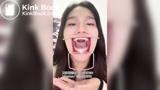 Beautiful college student taking selfies throwing up