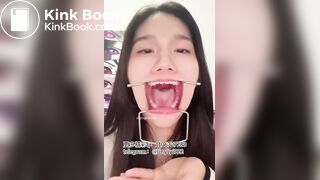 Beautiful college student taking selfies throwing up