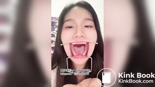 Beautiful college student taking selfies throwing up