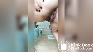 Beautiful women pooping in the toilet 122