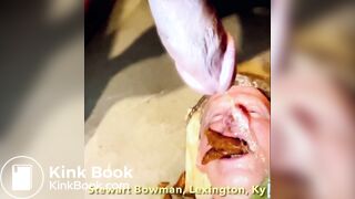 Black Man Feeds Shit to the White Fag He Owns