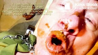 Black Man Feeds Shit to the White Fag He Owns