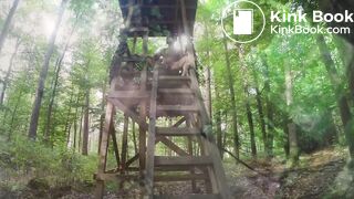 Kinky naked hike in the woods