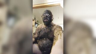 Shit smearing all over me and swallow