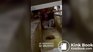 The girl moaned and pooped in the bathroom 2