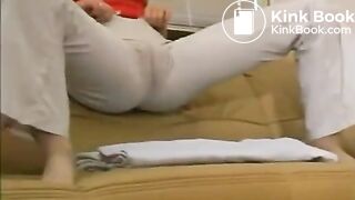 SLP - Sandra pees in white pants