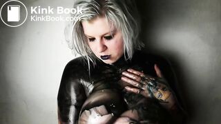 Big-Bodied Blonde Goth Babe's Solo Cam Show