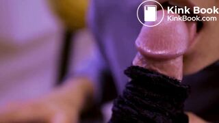 KINKY BLOWJOB WITH TONGUE PIERCING - HUGE LOAD ON HER LIPS