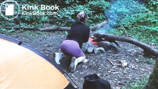 Blonde Russian Babe Tied Up and Fucked in a Forest Tent