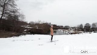 Nude Skiing Solo Female With Tattoos